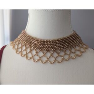 Vintage Satin Lined Pearl Choker Baar & Beards Japan 1940s - 1950s 14" LT117